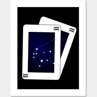 Aquarius Zodiac Sign Card Posters and Art